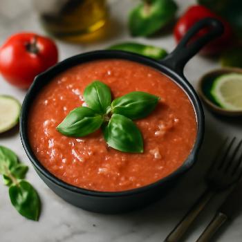 Smoothie Méditerranéen Tomate, Basilic et Huile d'Olive