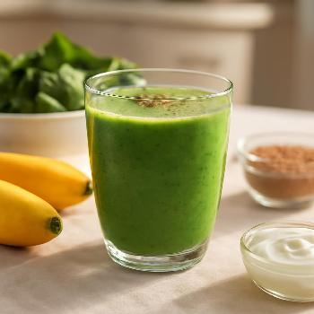 Smoothie Vert Énergie : Épinards, Banane et Graines de Lin