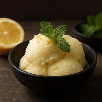 Sorbet Végan au Citron et à la Menthe