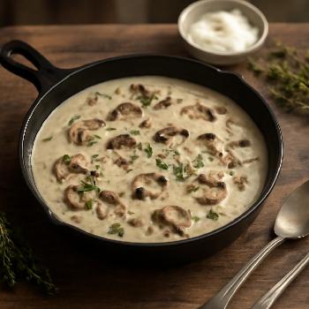 Soupe Crémeuse aux Champignons Faible en Glucides