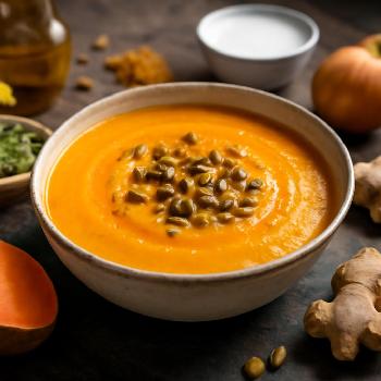 Soupe Crémeuse de Patate Douce et Coco (Sans Lait)