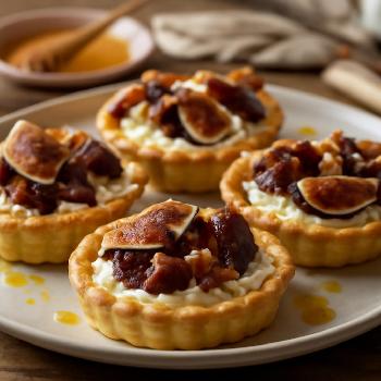 Tartelettes méditerranéennes dattes, figues et ricotta