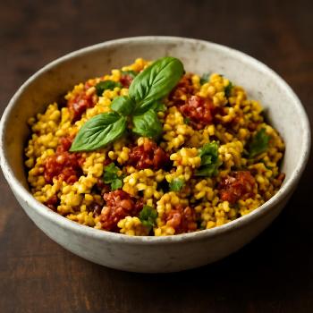 Tofu Brouillé Vegan Express aux Tomates Séchées et Basilic