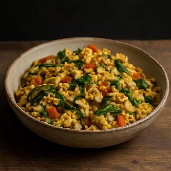 Tofu Brouillé Végétalien aux Légumes Croquants