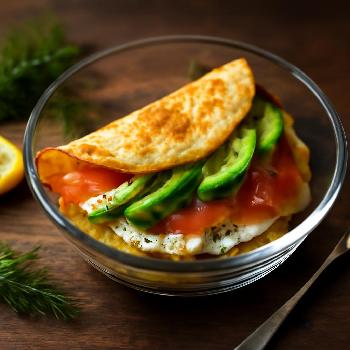 Wrap Keto Fathead au Saumon Fumé et Avocat