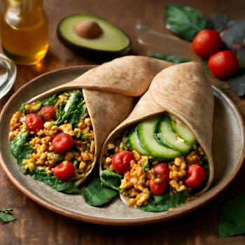 Wraps Végétaliens au Tofu Brouillé et Avocat