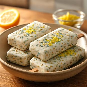 Barres Glacées au Citron et aux Graines de Pavot