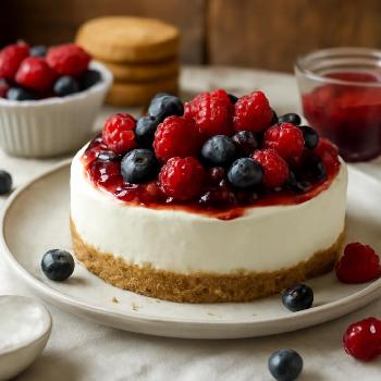 Cheesecake Individuel Sans Cuisson aux Fruits Rouges