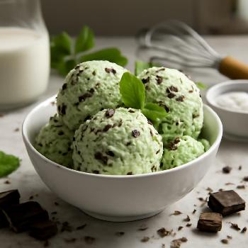 Crème Glacée Menthe-Chocolat Rafraîchissante