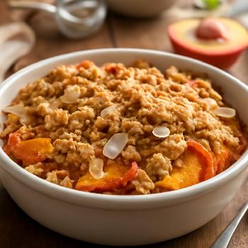 Crumble Vegan Pêches et Amandes