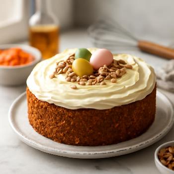 Gâteau aux Carottes Pascal au Glaçage Crémeux