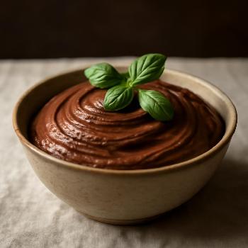 Mousse au Chocolat et Basilic Frais : L'Élégance Verte