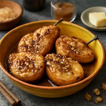 Poires au Four à la Cannelle et aux Noix