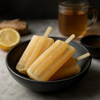 Popsicles au Thé Glacé Citron et Gingembre