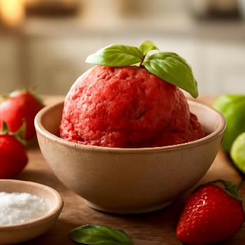 Sorbet Fraise-Basilic