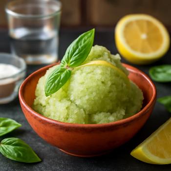 Sorbet Rafraîchissant au Citron et Basilic
