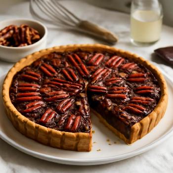 Tarte aux Noix de Pécan et Chocolat : Une Variation Gourmande pour Thanksgiving