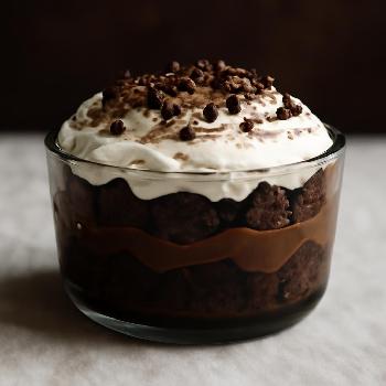 Trifle Décadent au Chocolat et Crème Fouettée