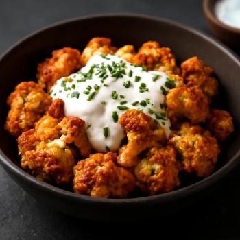 Bouchées de Chou-Fleur Rôti au Paprika Fumé et Sauce au Yaourt