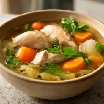 Bouillon de Poulet Maison Réconfortant
