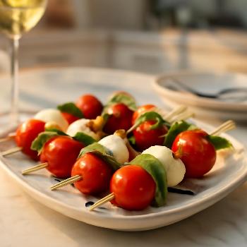 Brochettes Antipasti Caprese Balsamique