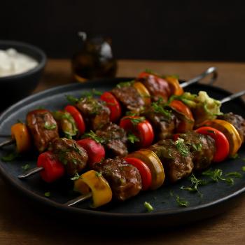 Brochettes de Kebabs de Bœuf Marinées aux Herbes et Épices