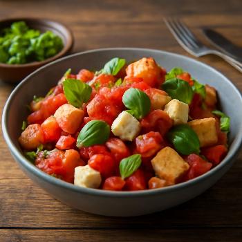 Bruschetta Tomates, Mozzarella et Basilic