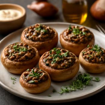 Champignons farcis à la duxelles de champignons