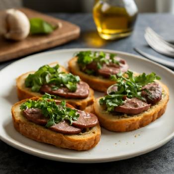 Crostinis d'Agneau à la Menthe Fraîche