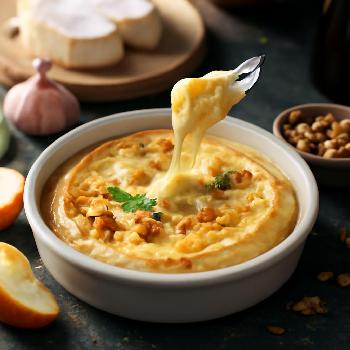 Fondue au Camembert au Cidre et aux Pommes