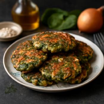 Galettes d'épinards et feta à la grecque