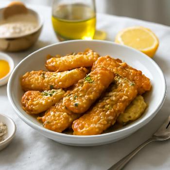 Halloumi Frit Croustillant au Miel et Sésame