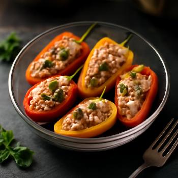 Mini Poivrons Farcis au Thon et Olives