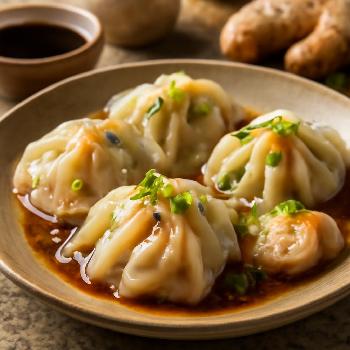 Raviolis Vapeur aux Crevettes et Gingembre