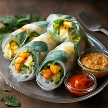 Rouleaux de Printemps Végétariens au Tofu et Mangue