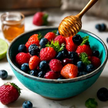 Salade de Baies Rafraîchissante au Miel et Citron Vert