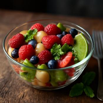 Salade de Fruits Rafraîchissante à la Menthe et au Citron Vert