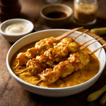 Satay de Poulet à la Noix de Coco et Épices Douces