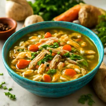 Soupe au Poulet et Nouilles Réconfortante