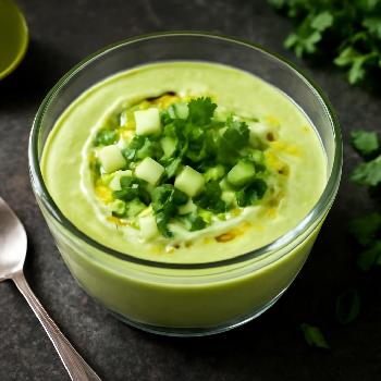 Soupe Froide à l'Avocat Crémeuse et Rafraîchissante