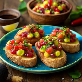 Tartare de Thon Exotique sur Crostini