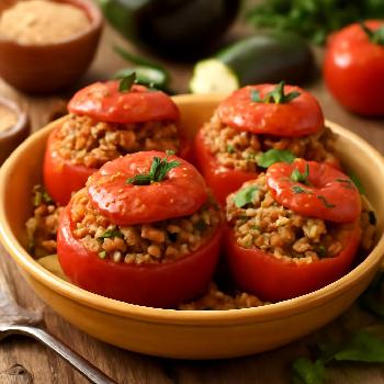 Tomates Farcies Végétariennes au Quinoa et Légumes d'Été