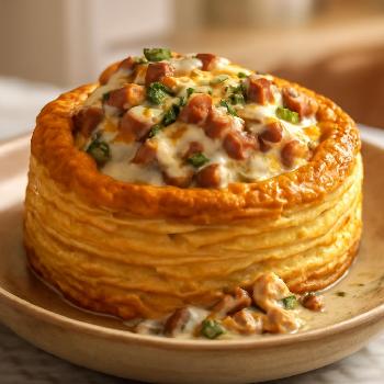 Vol-au-vent aux Champignons et Lardons