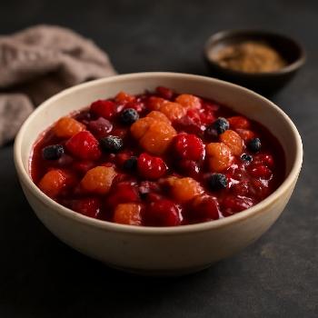 Compote de Pommes et Baies Rouges Maison