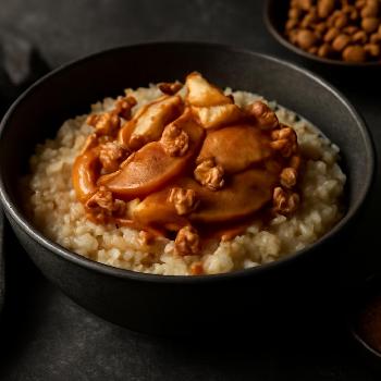 Gruau Gourmand aux Pommes Caramélisées et Noix