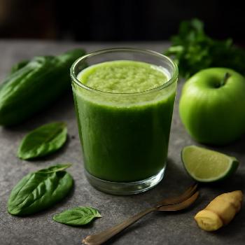 Jus Vert Énergisant au Concombre, Épinards et Pomme Verte