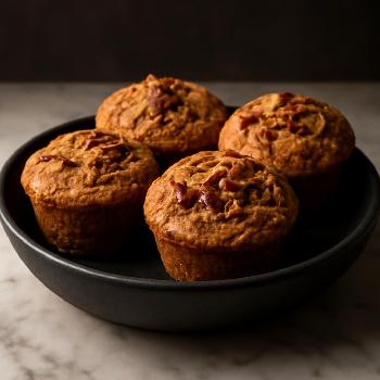 Muffins au Son, Bananes et Noix de Pécan