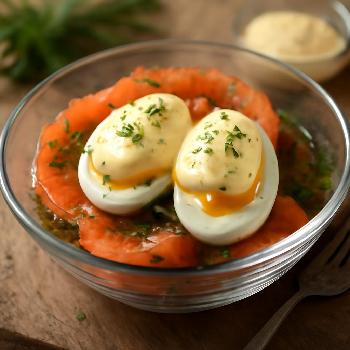 Oeufs Farcis Façon Benedict au Saumon Fumé