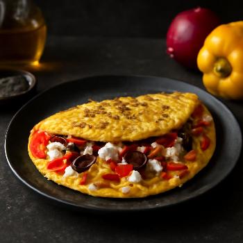 Omelette aux Poivrons et Feta