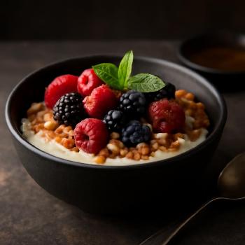Parfait Yaourt aux Fruits Rouges et Granola Croustillant